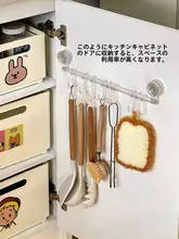 穴あけ不要！吸盤式キッチン収納フック【スプーン・ヘラ用・壁掛け】