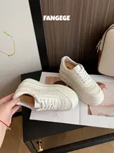 厚底小白靴【レディース・カジュアル・真皮・秋季】