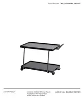 移動式カート 家庭用 ソファ収納 小さなサイドテーブル 餐カート ブラック