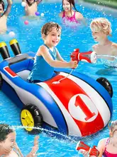 子供用エアボート【PVC製・水遊び用・スプリンクラー付き・アウトドア対応】
