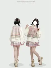 秋冬向け和装用ニットジャケット【フラワーパターン・明スタイル・縦襟】