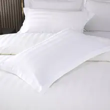 全棉製 ホテル用ベッドリネン4点セット【純白・民宿・シーツ・掛け布団カバー】