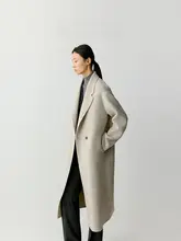 アルパカウール使用のダブルフェイスロングコート【冬用・女性用】