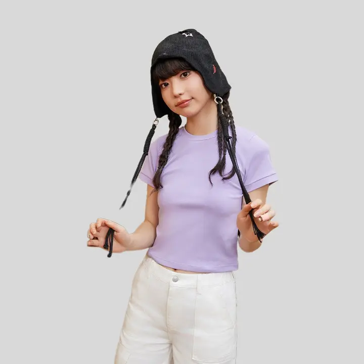 美特斯邦威 レディース短袖Tシャツ【夏用・快適・タイトフィット】