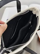 ストライプ柄のカラーコンビネーション ハンドバッグ【トートバッグ・カジュアル・ショルダー・斜め掛け】