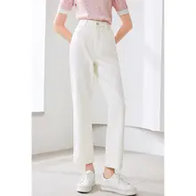 夏用ハイウエストデニムパンツ【シンプルデザイン・スリムフィット・九分丈】