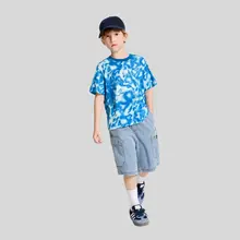 通気性のあるストレッチデニム 男の子用ショートパンツ【夏用・デザインシンプル】