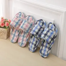 シンプルで使いやすい 布製ソールスリッパ【夏用・室内・男女兼用・静音・吸汗】