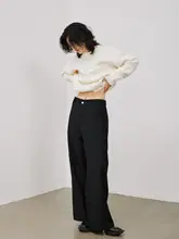 冬用デザインパンツ【加厚素材・ストレートシルエット・ダークカラー】