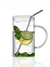 ガラスカップ 使用 茶用 1000ml 大容量 高温耐性 蓋付き