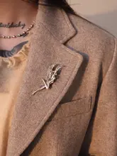 SHUI 925純銀製 バッジ ブローチ 天使の翼デザイン【ヴィンテージスタイル・個性的】