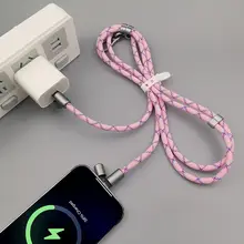 斜め掛け可能！タマイズ調整対応のTypeC急速充電ケーブル【アウトドア・モバイル用・長尺】