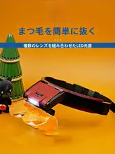 拡大鏡付きヘッドマウントアイウェア【ライト付・持ち運び便利・美容院用】