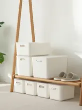 蓋付きデスク収納ボックス【化粧品・バスルーム・キッチン用・整理整頓】