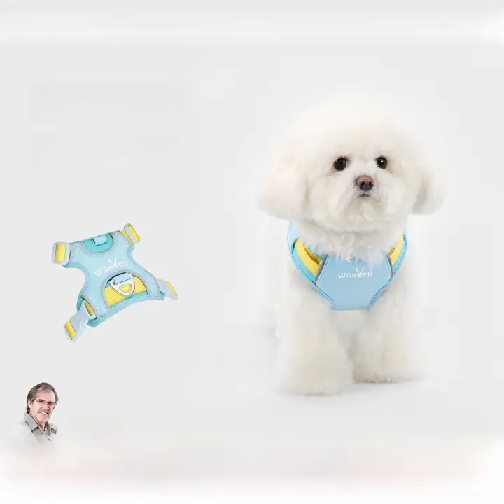 小中型犬用 背心式胸背リード【通気性・秋冬用】