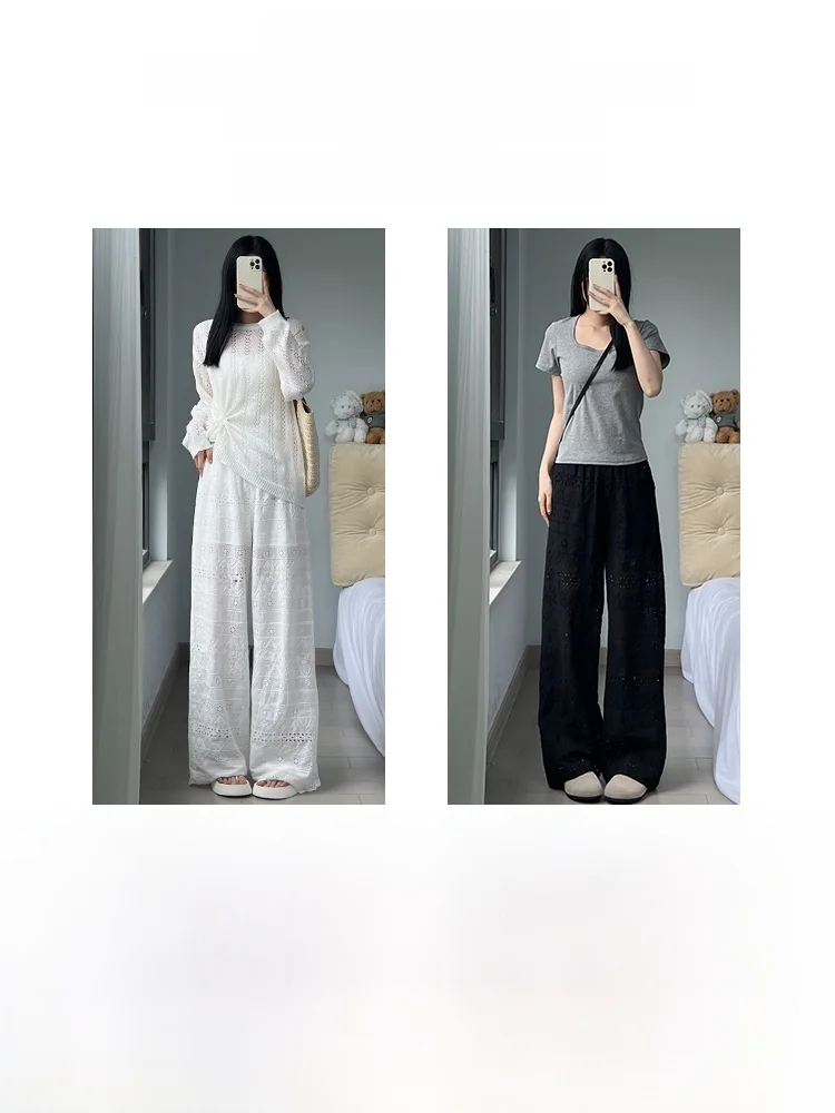 ワイドデニムと比べて、夏の通勤コーデにぴったりな「レースのハイウエストパンツ」は？