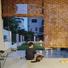 芦苇製 ロールスクリーン【バスルーム・キッチン・空調用・仕切り・窓装飾】