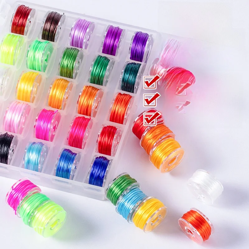 扁絲水晶ブレスレット用ビーズコード：伸縮性と編み込みタイプの実用性解析
