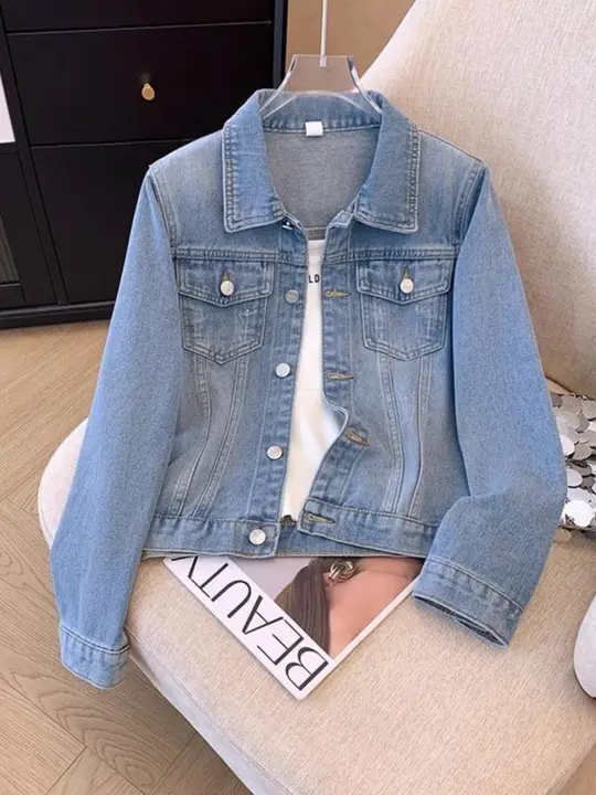 レディース リッチフィットデニムジャケット【春用・スリムシルエット・カジュアル・小柄対応】