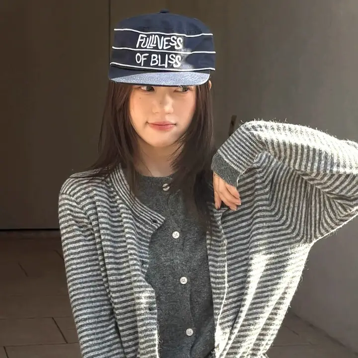 レトロ風キャップ【春秋用・女性・小さめつば】