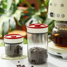 コーヒー豆 保存容器 ガラス製 食品グレード 真空 密閉 茶葉 コーヒーパウダー 収納