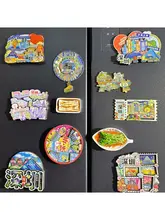 3Dデザインの冷蔵庫用マグネット【個性的な記念品・金属製・文創】