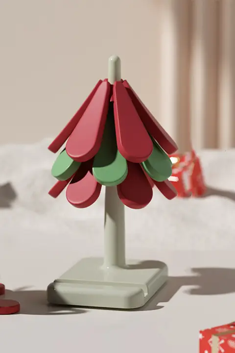 クリスマスツリー耐熱テーブルマット【家庭用・コースター】