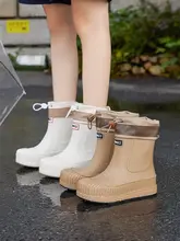 防水防滑レディース雨靴【軽量・大きなつま先・ファッションデザイン】