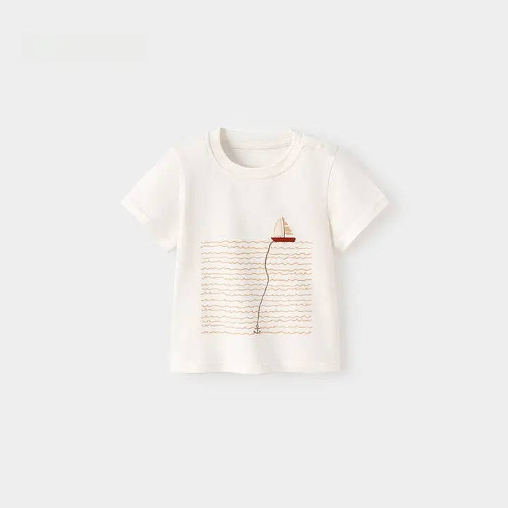 薄手コットン製 キッズ半袖Tシャツ【男女兼用・カジュアル・夏用】