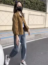 女性用 春秋用 デニムジャケット【ショート丈・カジュアルデザイン・小柄向け】