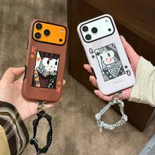 かわいらしいデザインのスマホケース【ストラップ付き・iPhone対応】