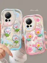 Huawei Nova13用スマホケース【フルカバー・衝撃吸収・滑り止め・水滴デザイン・立体フラワー】