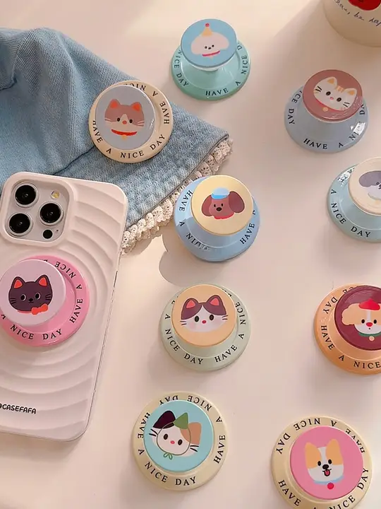 MagSafeマグネットスタンド スマートフォン 犬 猫 落書き 強力吸着