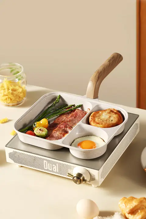 CAROTE 多機能朝食調理器【卵・ハンバーガー・焼き物対応・チタンセラミック・ノンスティック】
