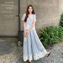 夏にぴったりな優雅な女性用ファッション【上着・スカート・パンツ・二点セット（セットアップ対応）】