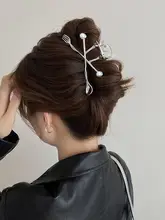 デザイン性の高いメタルヘアピン【フォークとスプーンモチーフ・ユニークな髪型用・シャーククリップ 】