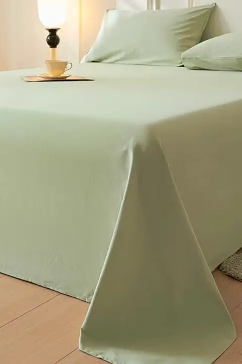 厚手秋冬用フリース加工コットンシーツ【無地・100%コットン・シングルサイズ・枕カバー付き3点セット】