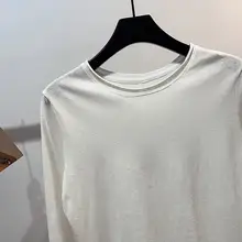 秋季用 プレーンカラー マルチウェア 長袖 Tシャツ【柔らかいフランネル・ラウンドネック】