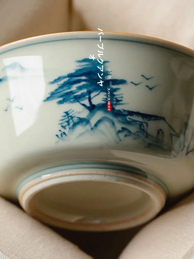 手描き茶器 大型主人杯：草木灰デザインの中式茶壺が提供する実用性と美意識