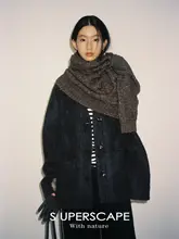 アルパカウール使用のロングコート【ゆったりシルエット・長毛】