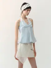 夏用の半袖レースデザインスカート【重ね着スタイル・ビーズ装飾・ショート丈】（セットアップ対応）