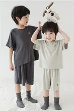 男の子用夏用パンツ＆Tシャツ【軽量・通気性・ゆったりデザイン】（セットアップ対応）