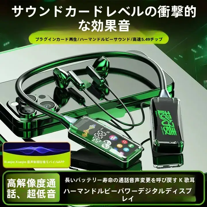 高音質ワイヤレスBluetoothイヤフォン【首掛け式・超長持ちバッテリー・スポーツ用】