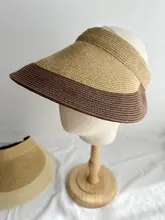 大きなつばの細編み草編み帽子【夏用・紫外線対策・ビーチ・レディース・キャップスタイル】