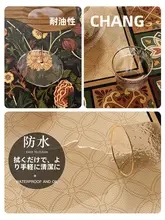 防水防熱でお手入れ簡単！高級レトロ風レザー テーブルマット【おしゃれなダイニング・リビング用】