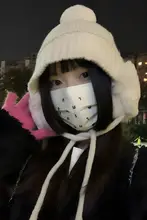 耳あて付きニット帽【極上の柔らかさ・秋冬用・ホワイト】