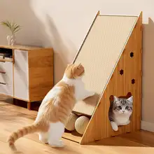 立式猫爪研ぎマット【耐久性・キャットハウス・麻素材】