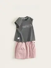 セットアップ 2点セット キッズ ボーイズ ノースリーブ タンクトップ ハーフパンツ アルファベット柄 ストリート おしゃれ 夏