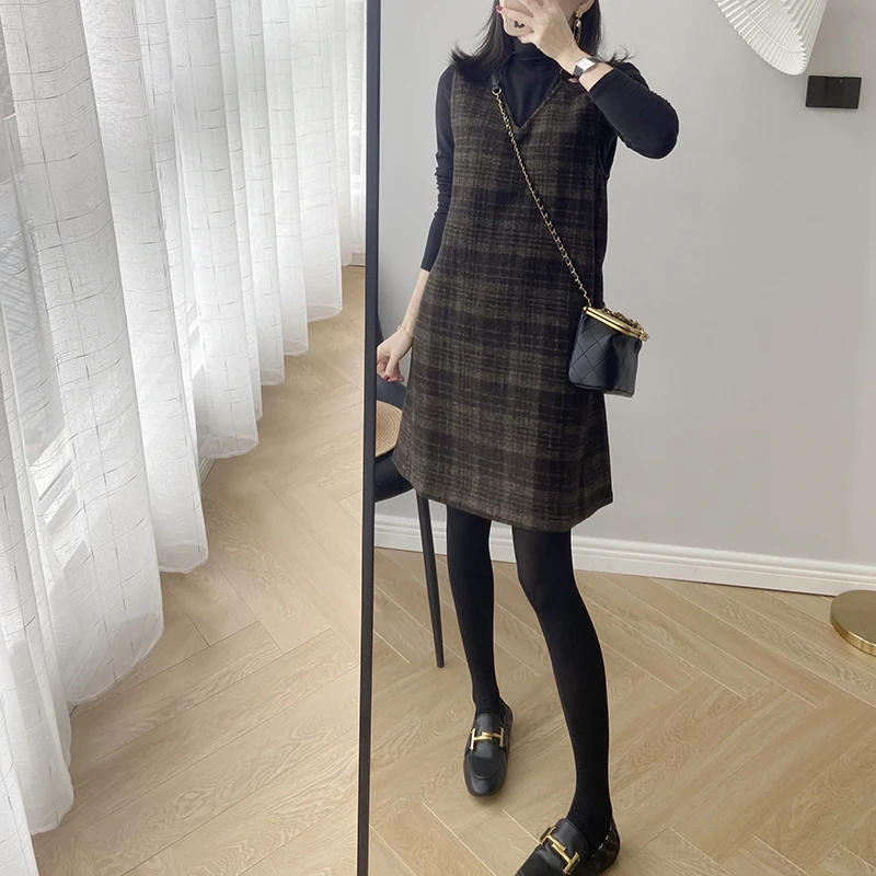 大人可愛い服 50代コーデ 完全ガイド｜ウールチェックワンピースの選び方と着こなし