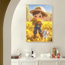 シンプルなアートデザイン！ひまわりの壁掛け装飾画【リビング・寝室・癒し系】